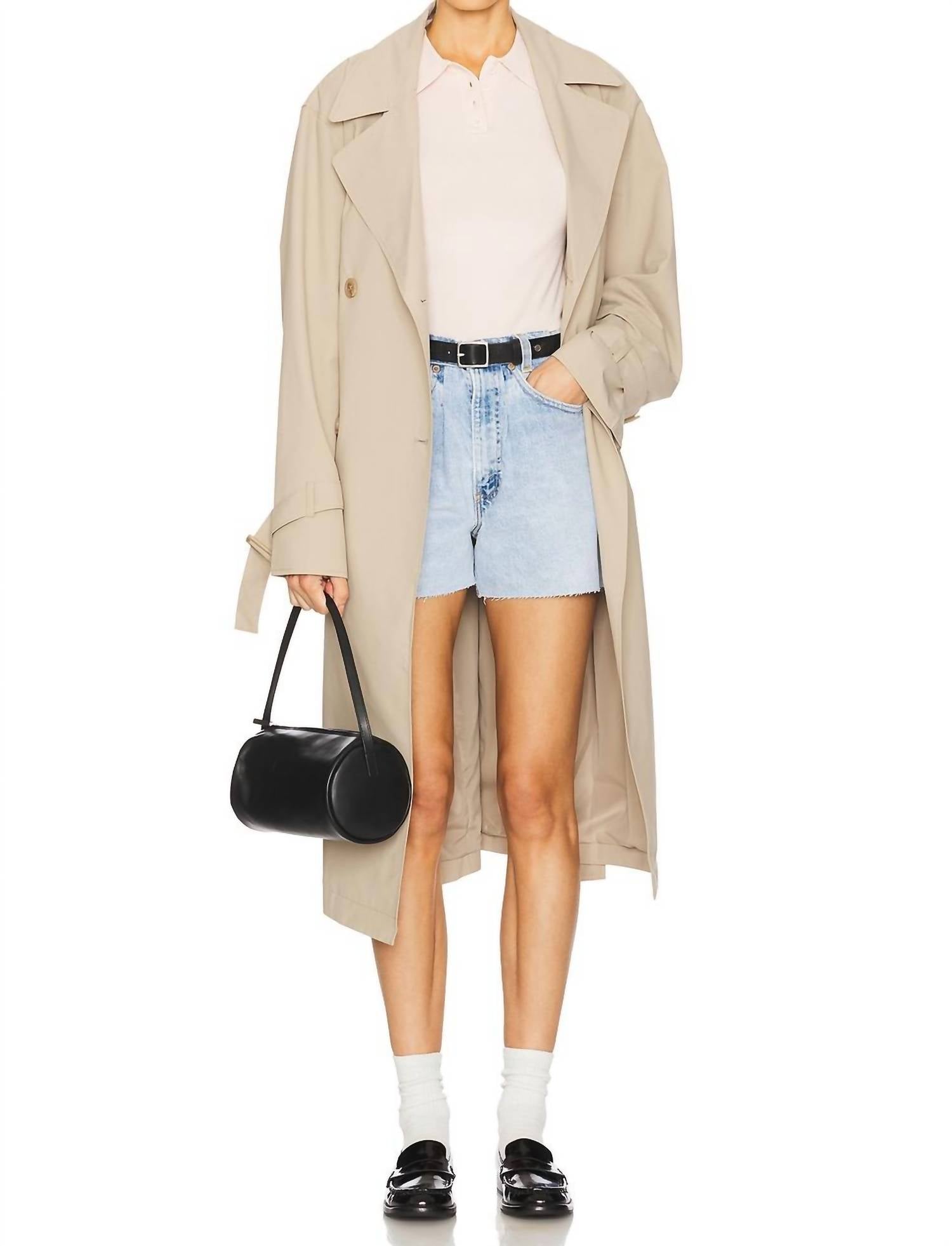 Aligrace - Cinched Short - blue - clothing - cotton