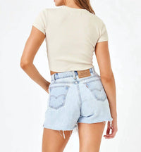 Aligrace - Classic Relaxed Short - blue - clothing - cotton