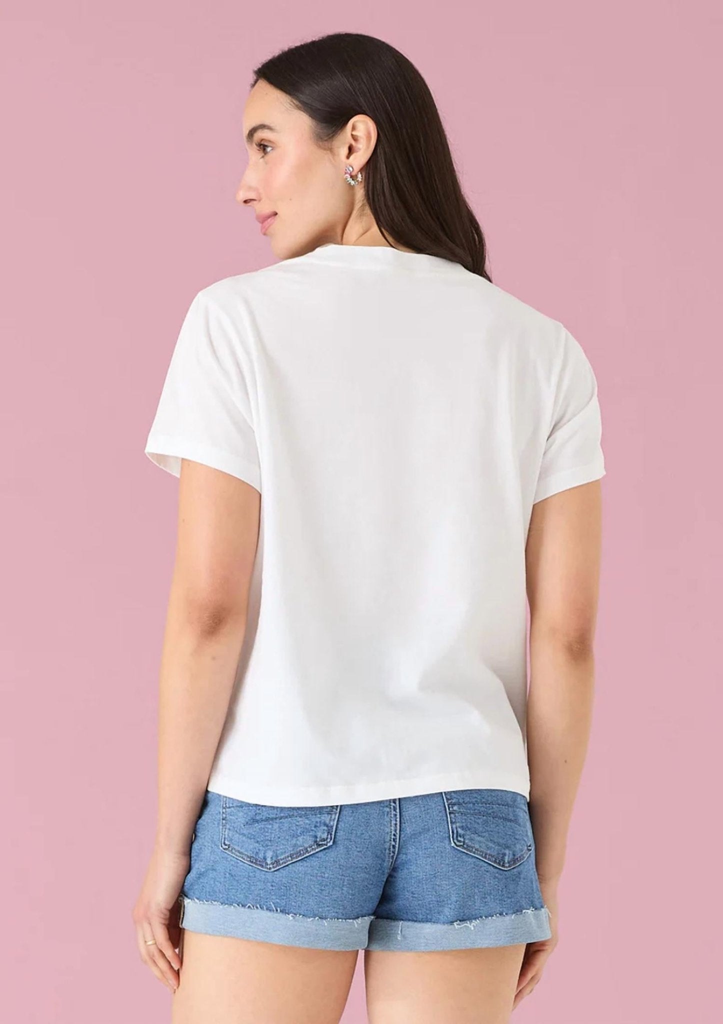 Alivia - Chloe Short Sleeve Tee With Embroidery - clothing - cotton - floral