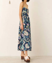 Alix Of Bohemia - Autumn Riviera Coin Dress - blue - clothing - cotton