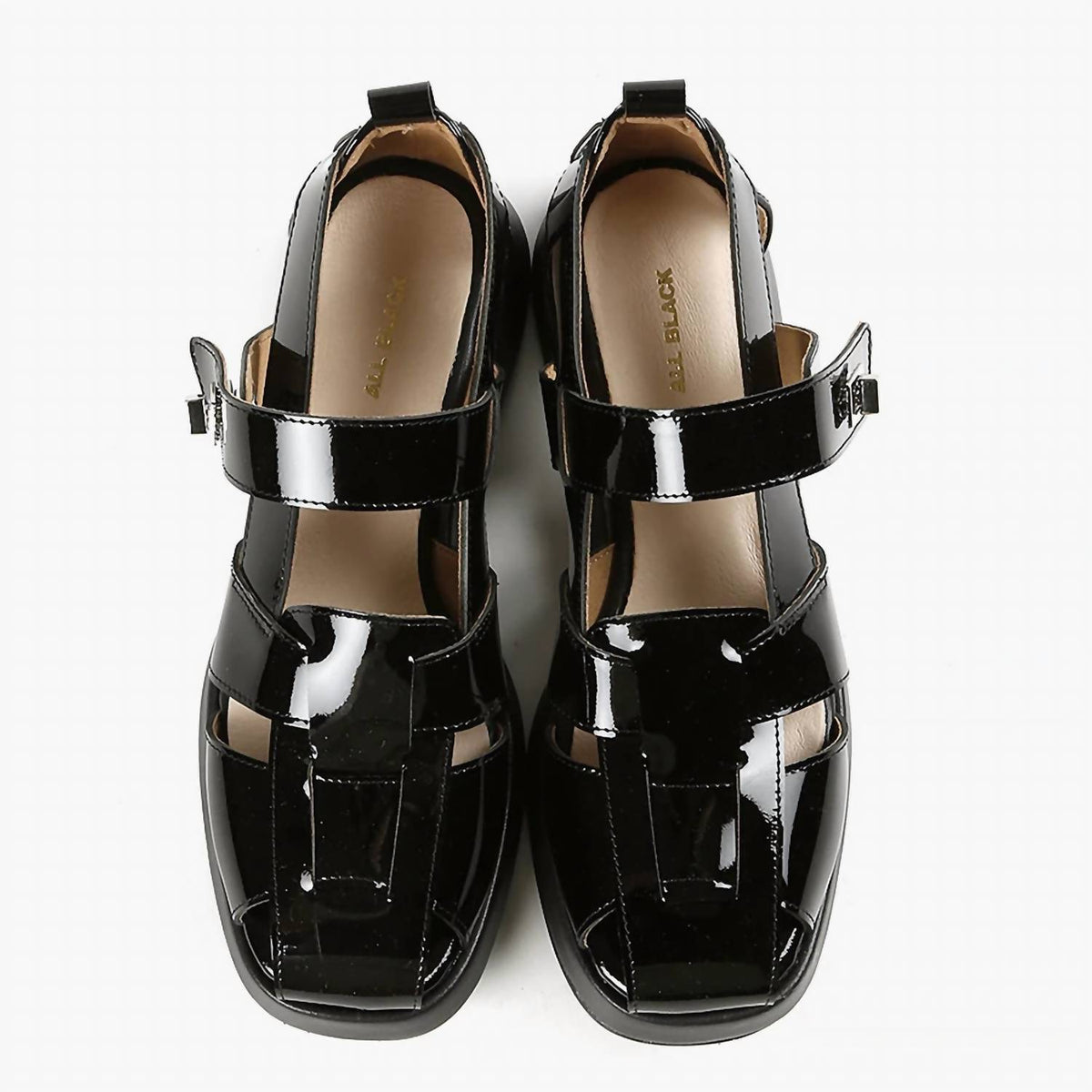 All Black - Women's Patty Lock Flats