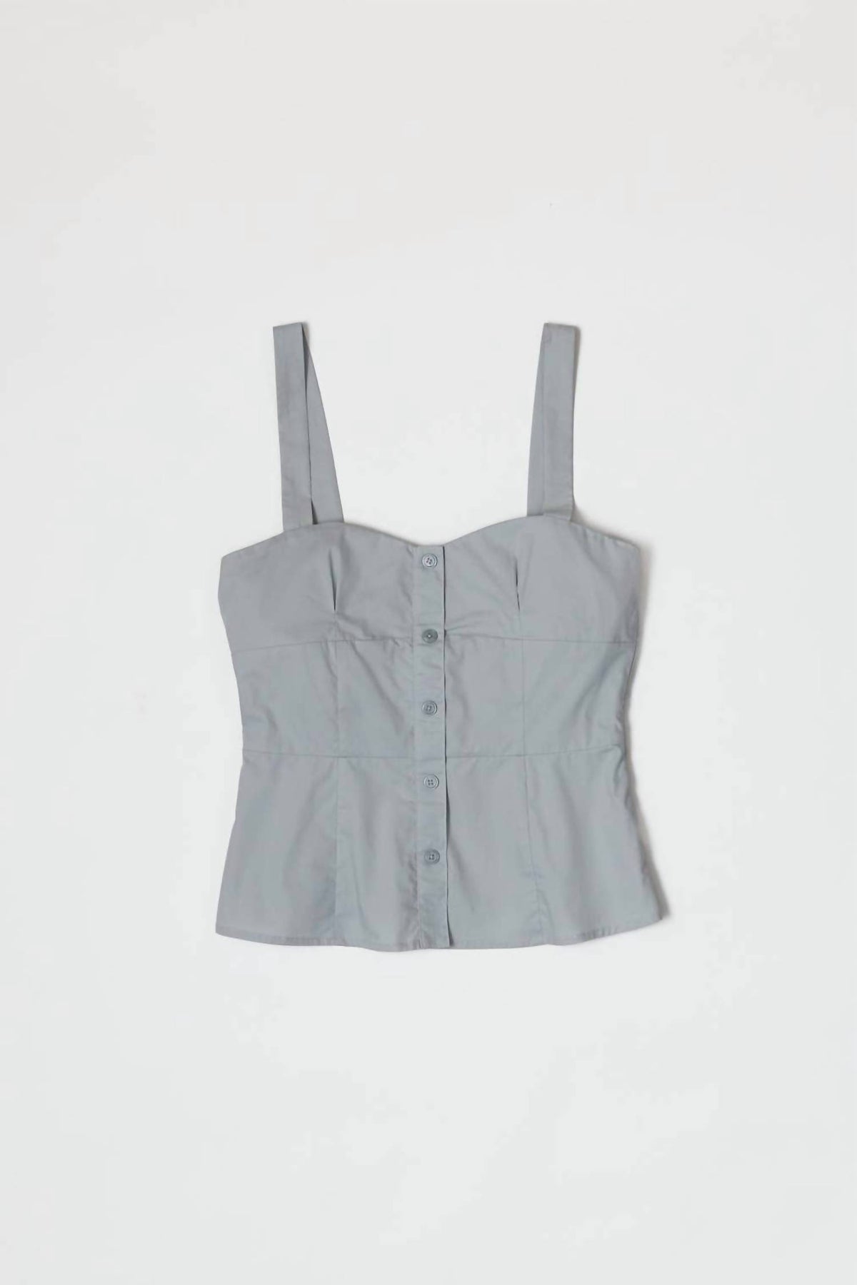 All : Row - Poplin Bustier Square Neck Top