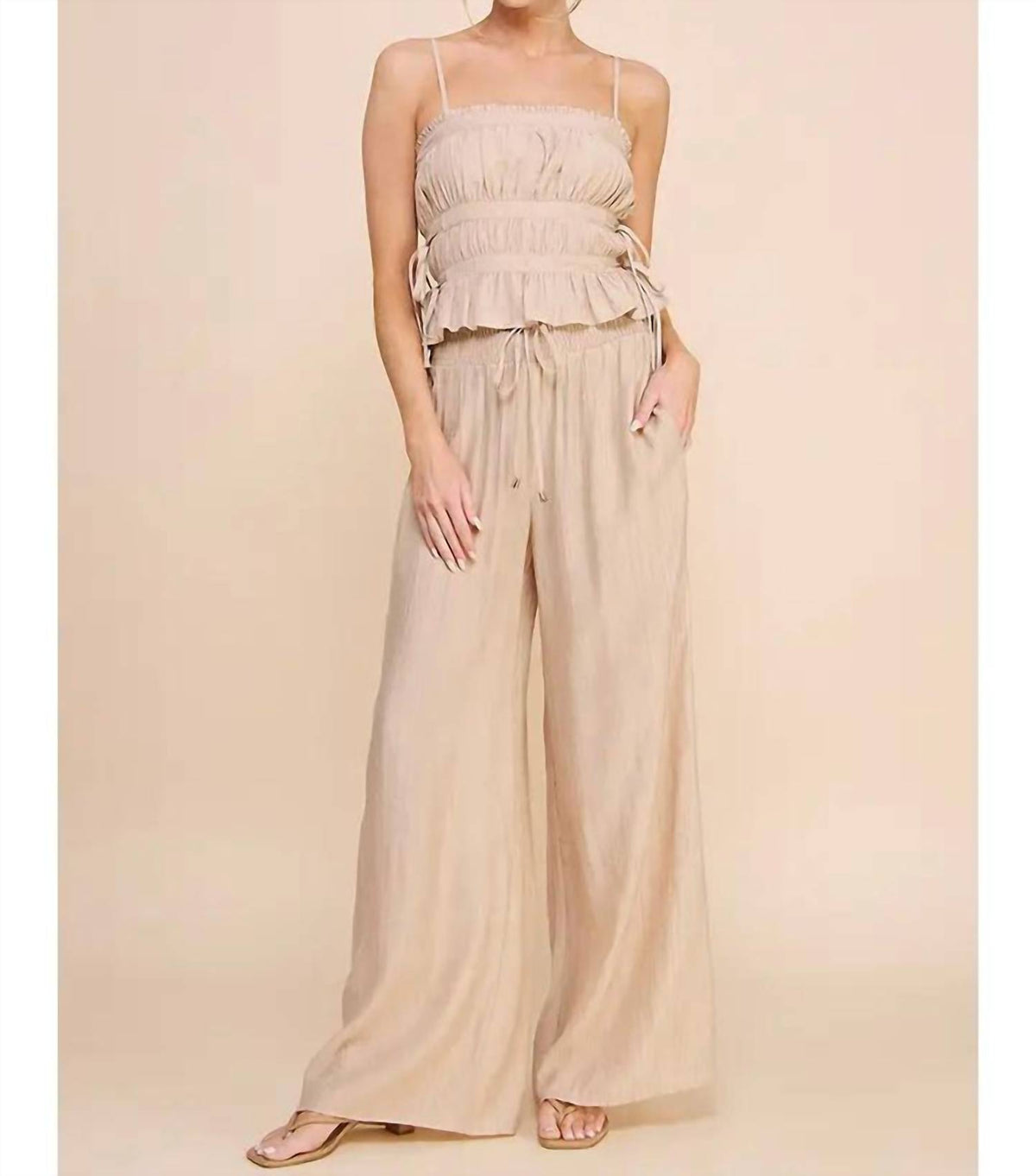 Allie Rose - Bamboo Texture Flowy Pants