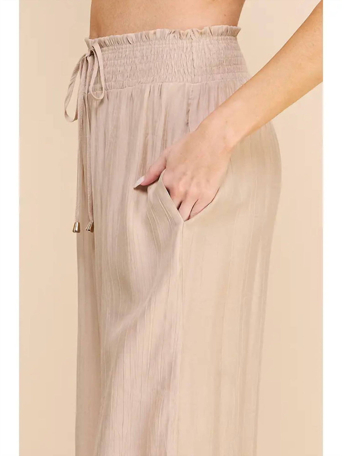 Allie Rose - Bamboo Texture Flowy Pants