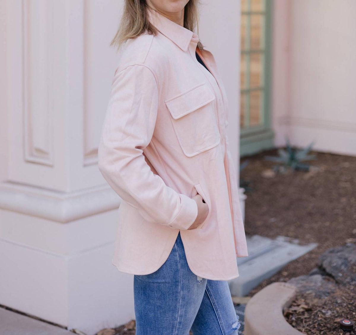 Allie Rose - Chelsea Button Front Shacket