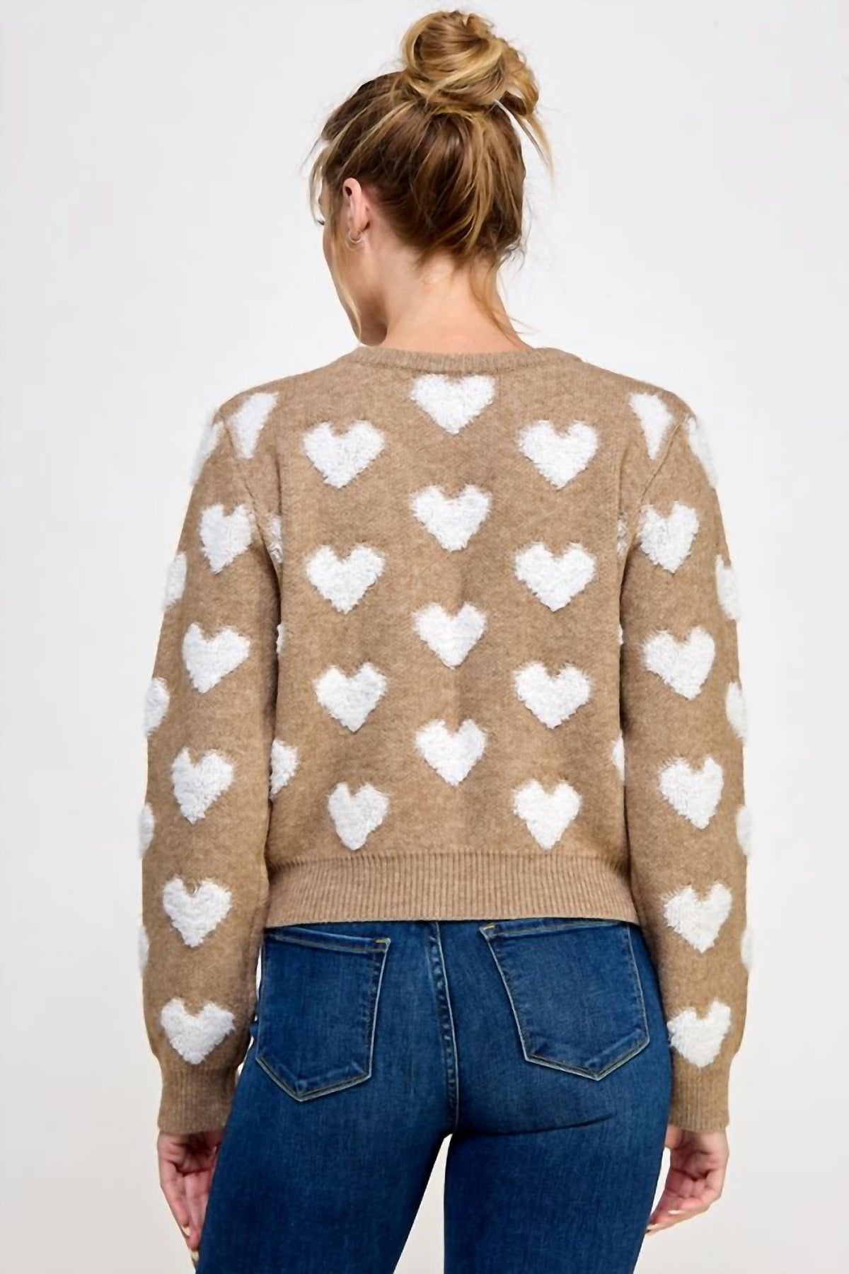 Allie Rose - Sweetheart Texture Pullover Sweater