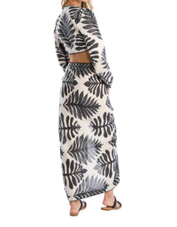 Allison New York - Beaded Sarong - black - clothing - cotton