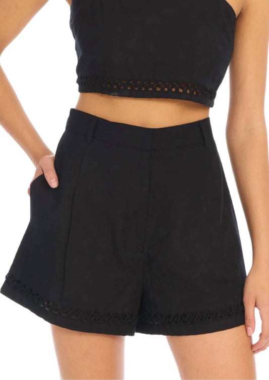 Allison New York - Elise Shorts - black - clothing - high - waist