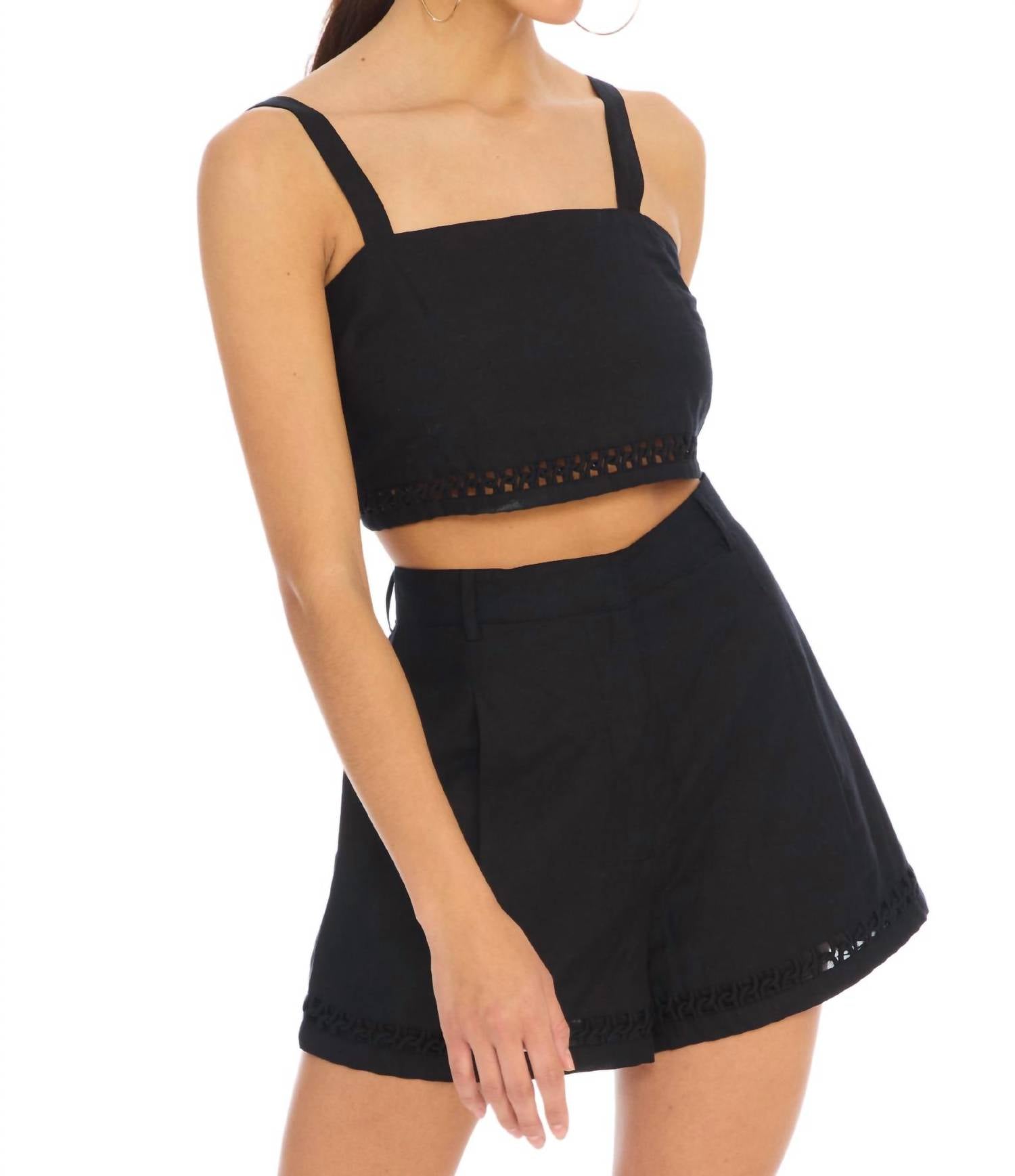 Allison New York - Elise Shorts - black - clothing - high - waist