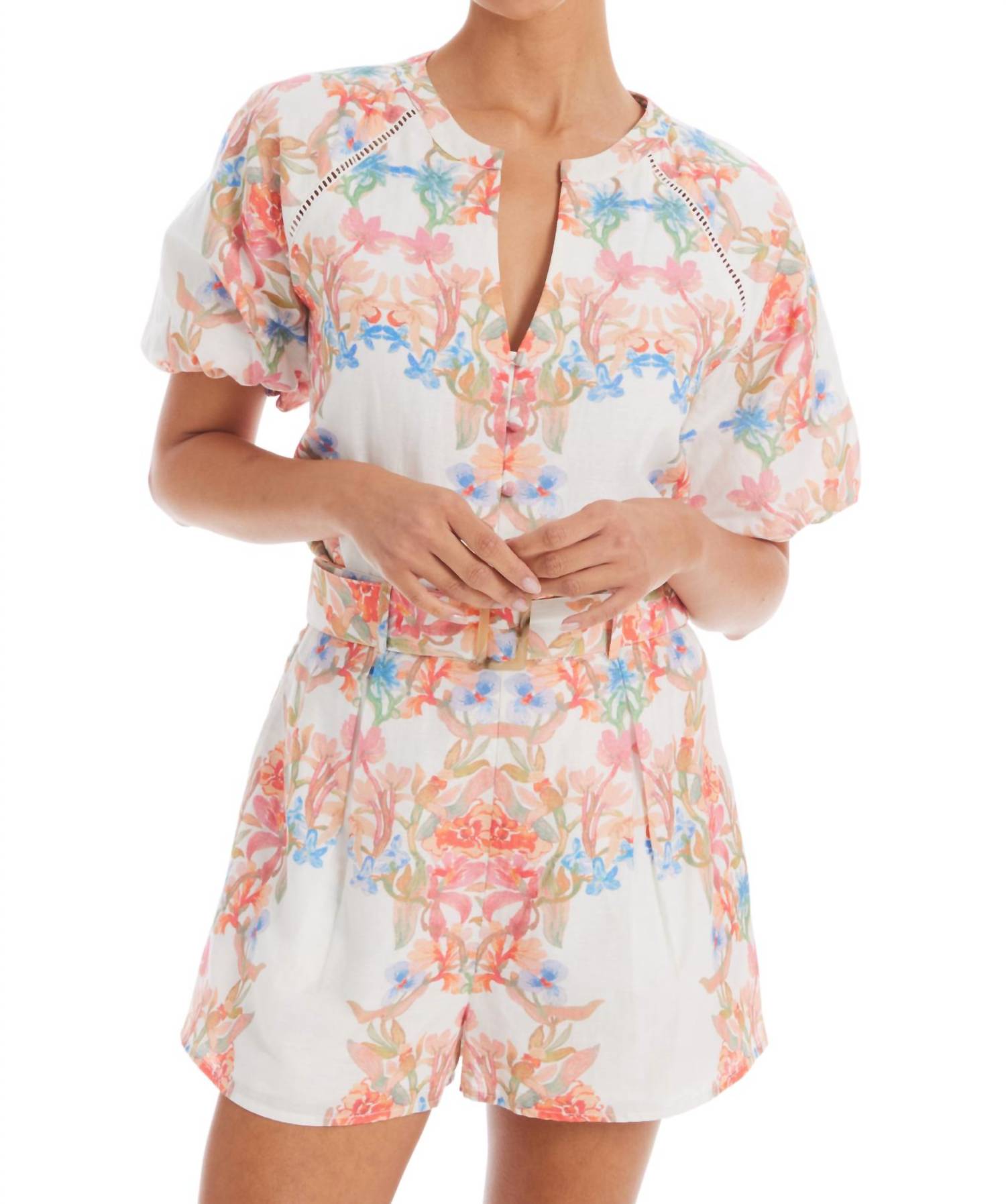 Allison New York - Tracy Shorts - clothing - cotton - blend - high - waist