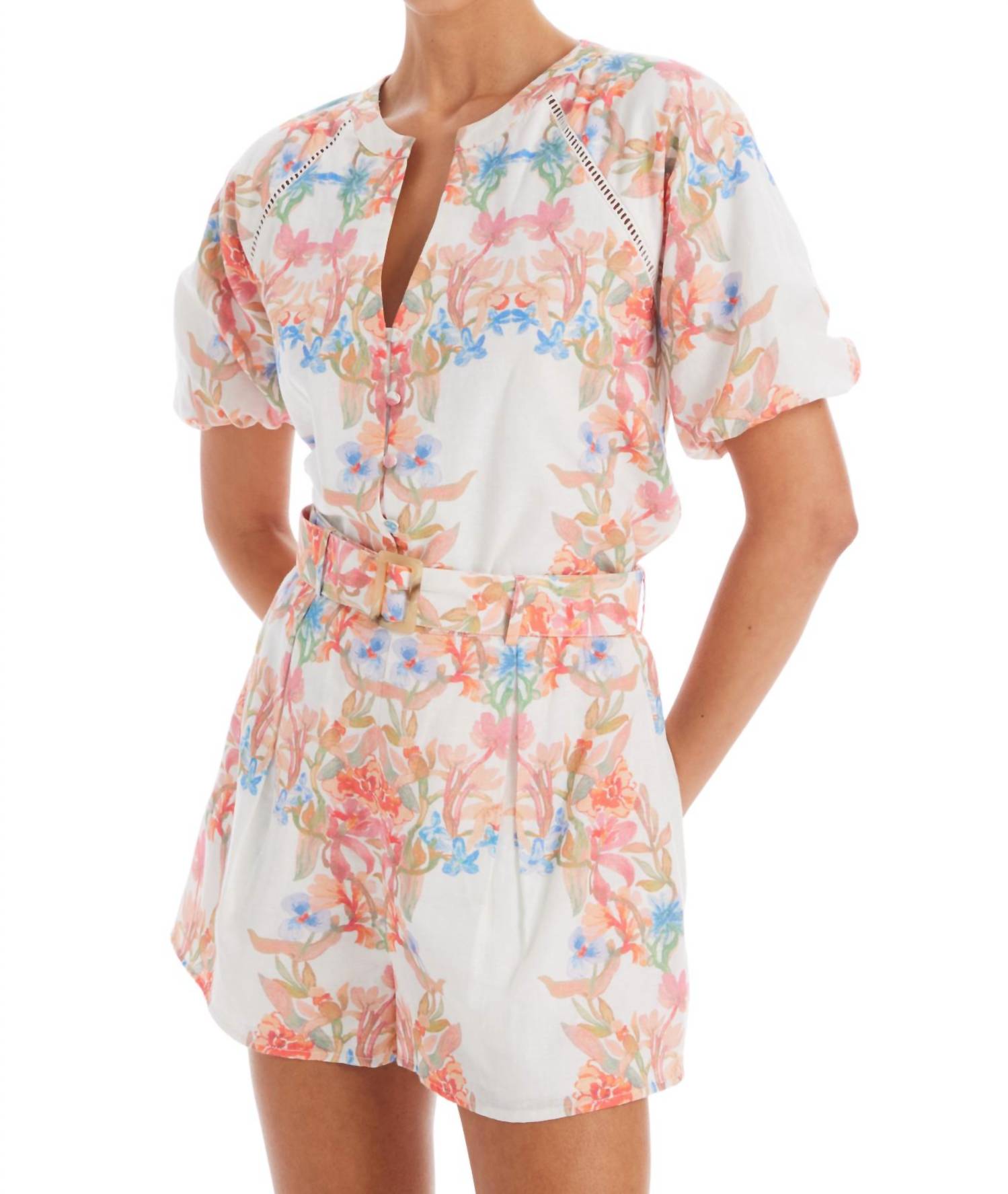 Allison New York - Tracy Shorts - clothing - cotton - blend - high - waist