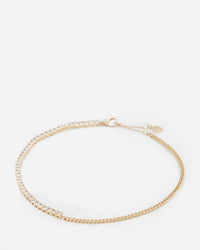 Allsaints - Della Crystal Curb Chain Necklace