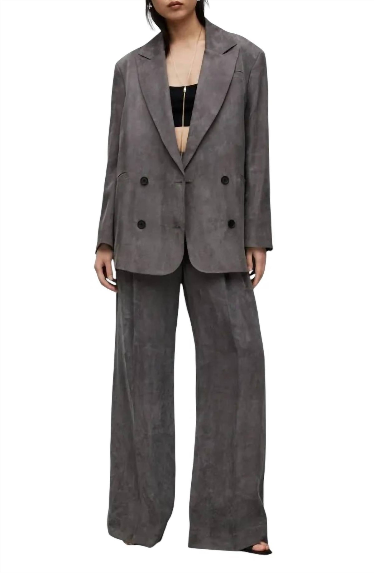 Allsaints - Elle Double Breasted Lightweight Blazer