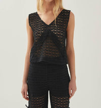 Alohas - Kioko Black Knit Top