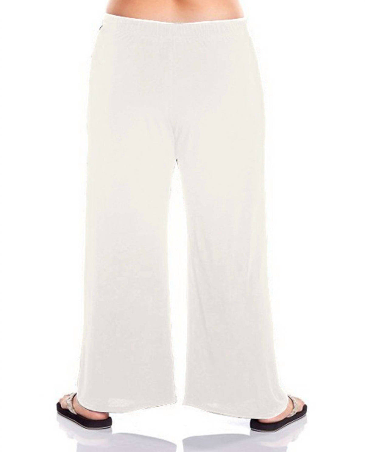 Always For Me - Plus Size Tie Front Lounge Beach Cover Up Pant
