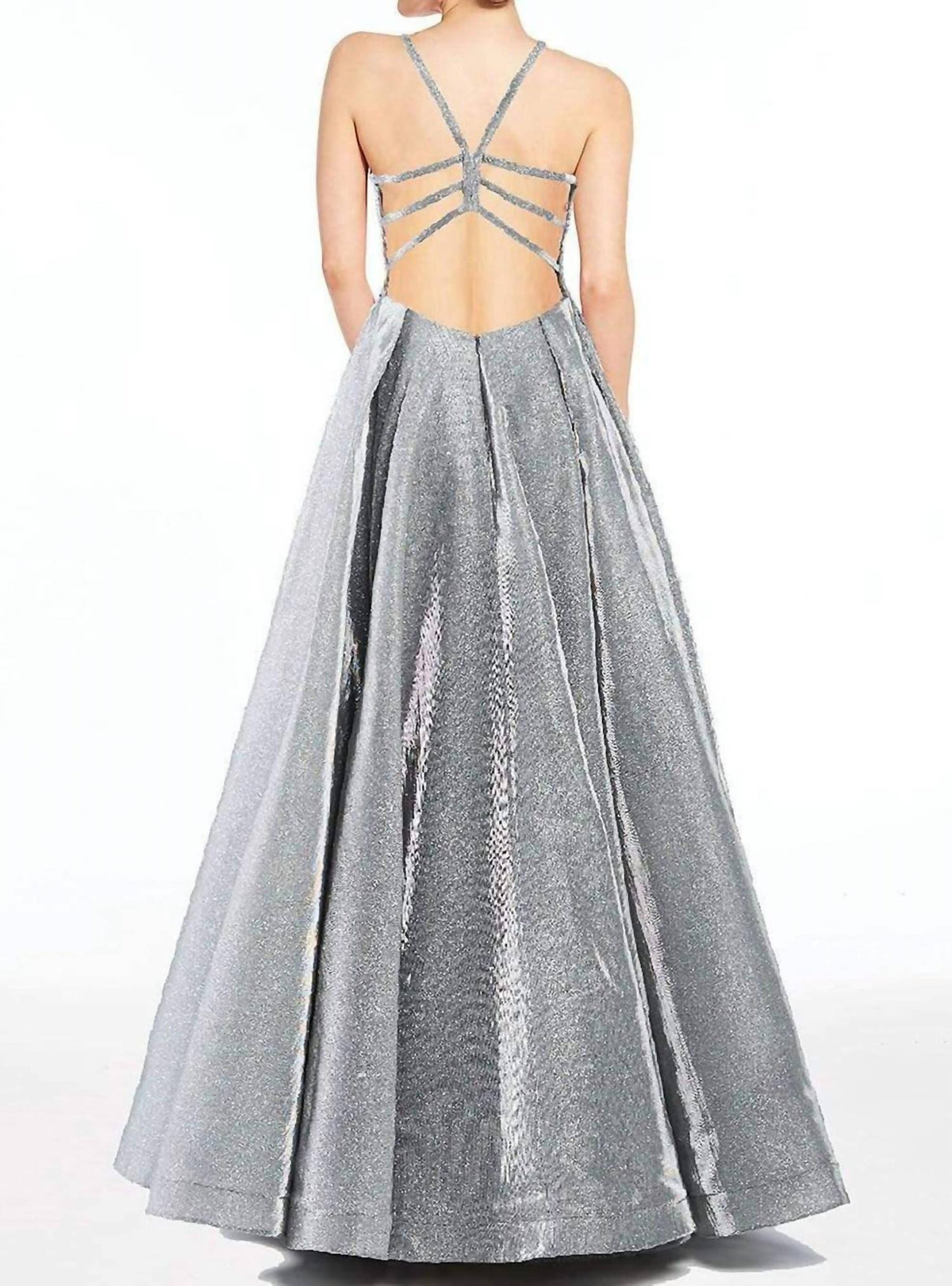 Alyce Paris - Metallic Halter Ball Gown
