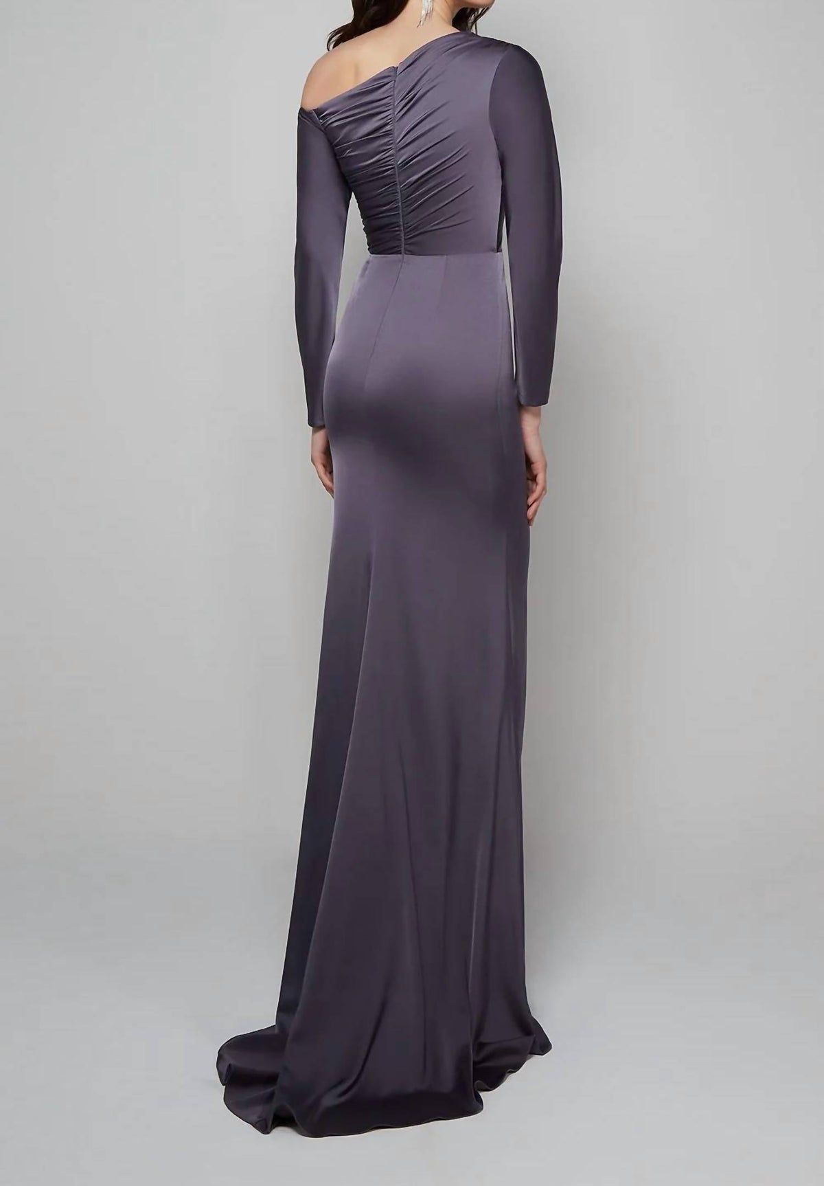 Alyce Paris - Off-the-shoulder Faille Column Gown