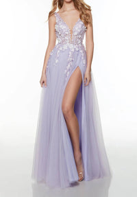 Alyce Paris - Tulle Prom Dress - clothing - dresses - patterned