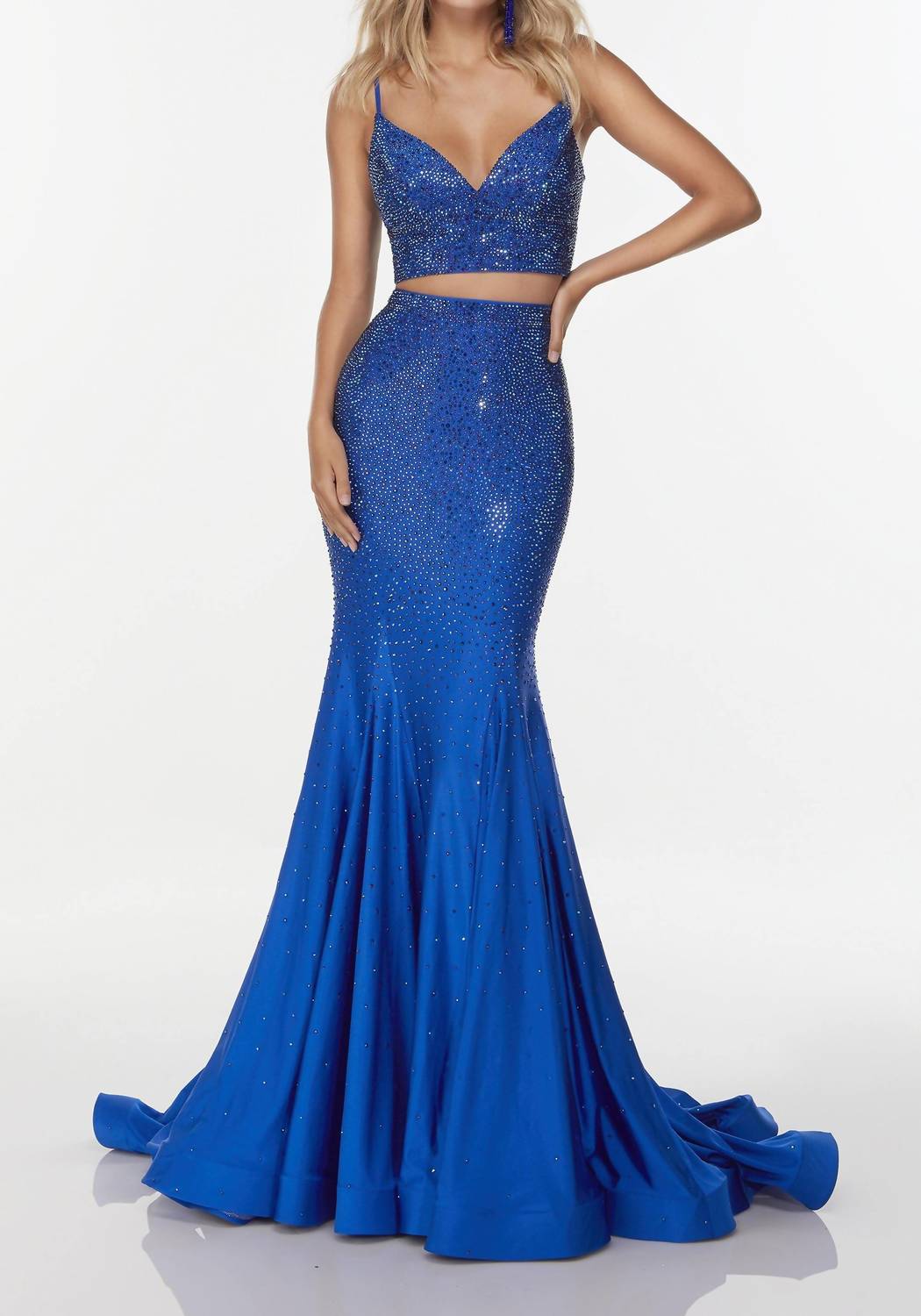 Alyce Paris - Two - piece Prom Dress - blue - clothing - dresses