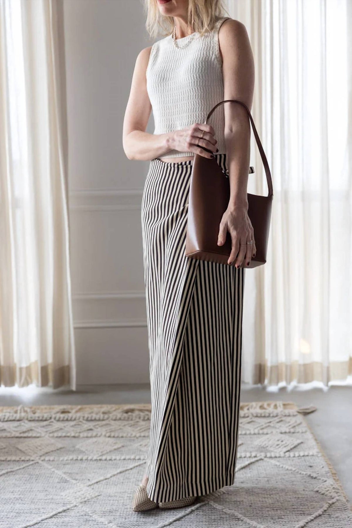 Alysi - Striped Wrap Skirt