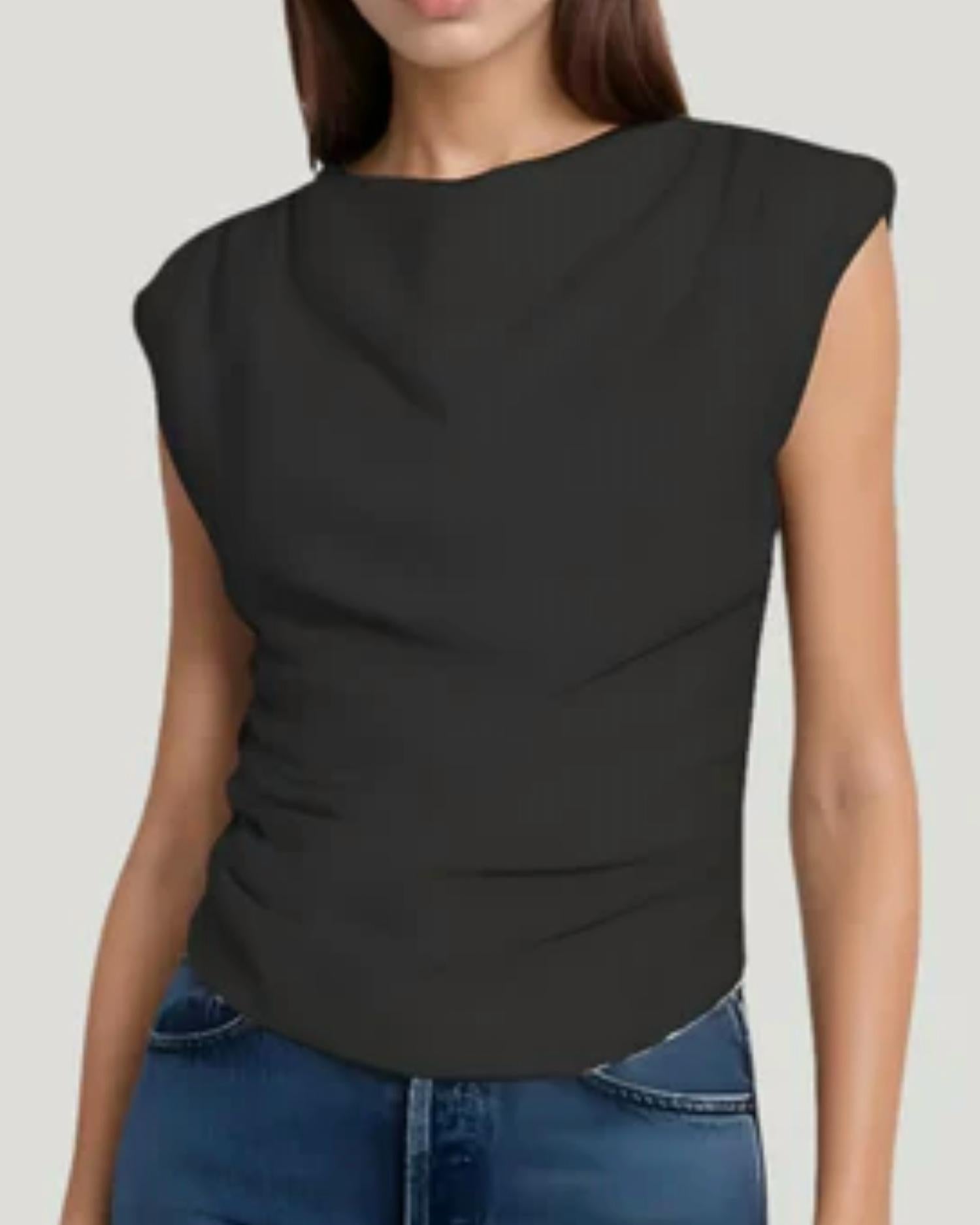 Amanda Uprichard - Fersia Top - black - blouses - clothing