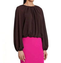 Amanda Uprichard - Orla Top - blouses - brown - clothing