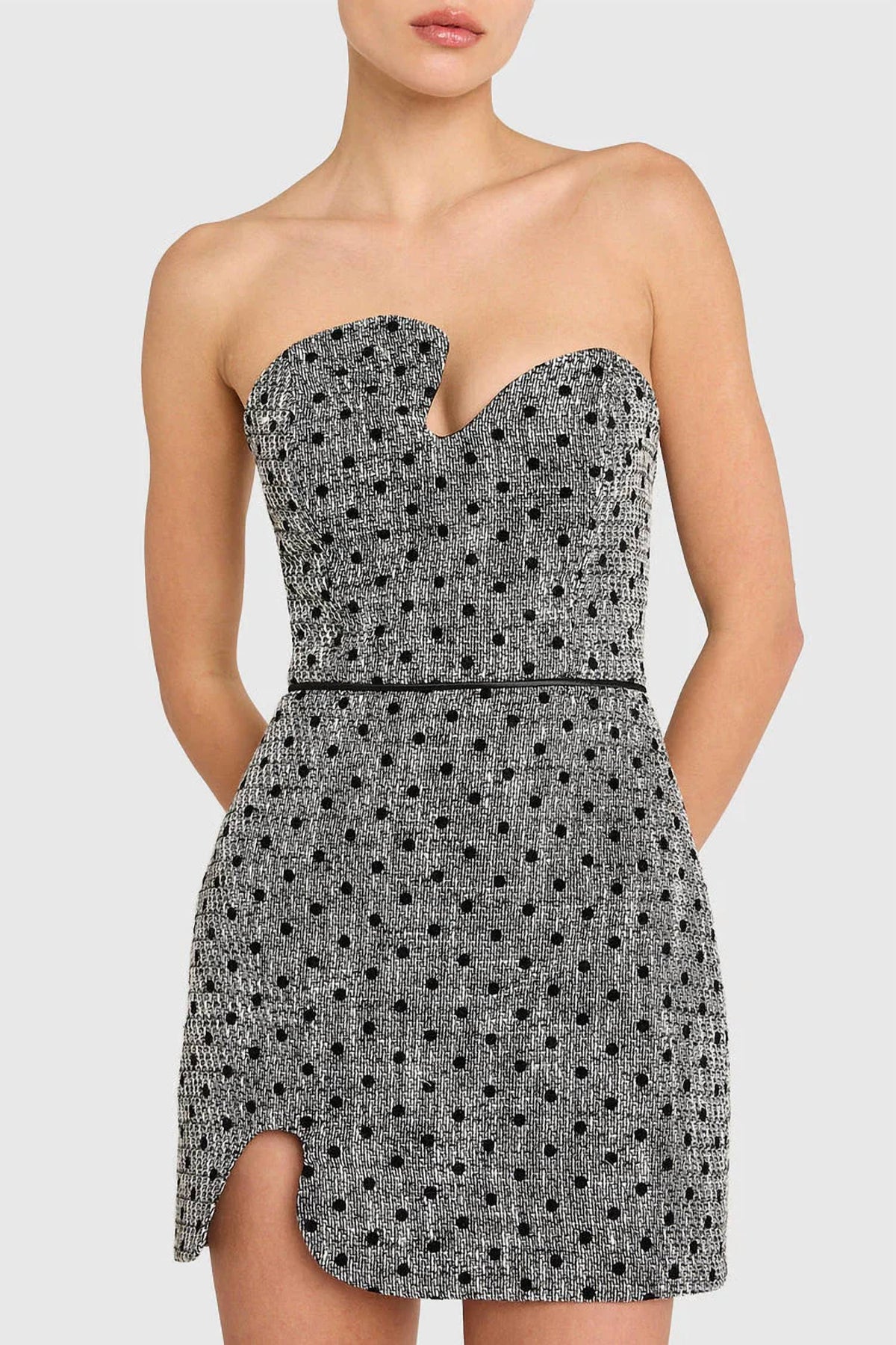Amanda Uprichard - Puzzle Strapless Mini Dress