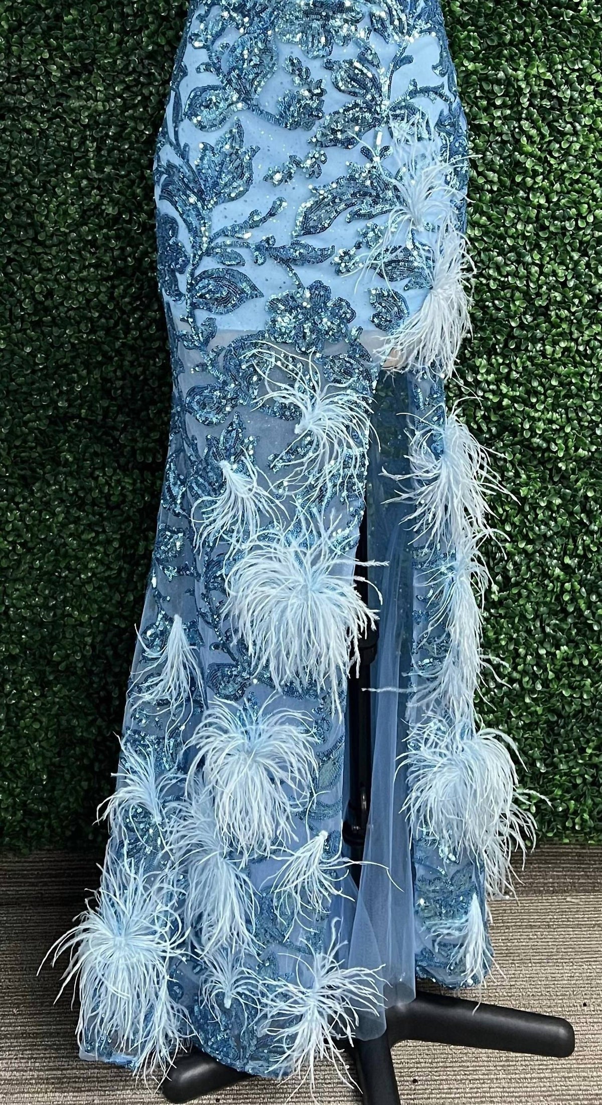 Amarra - V-Neck Sequin Gown