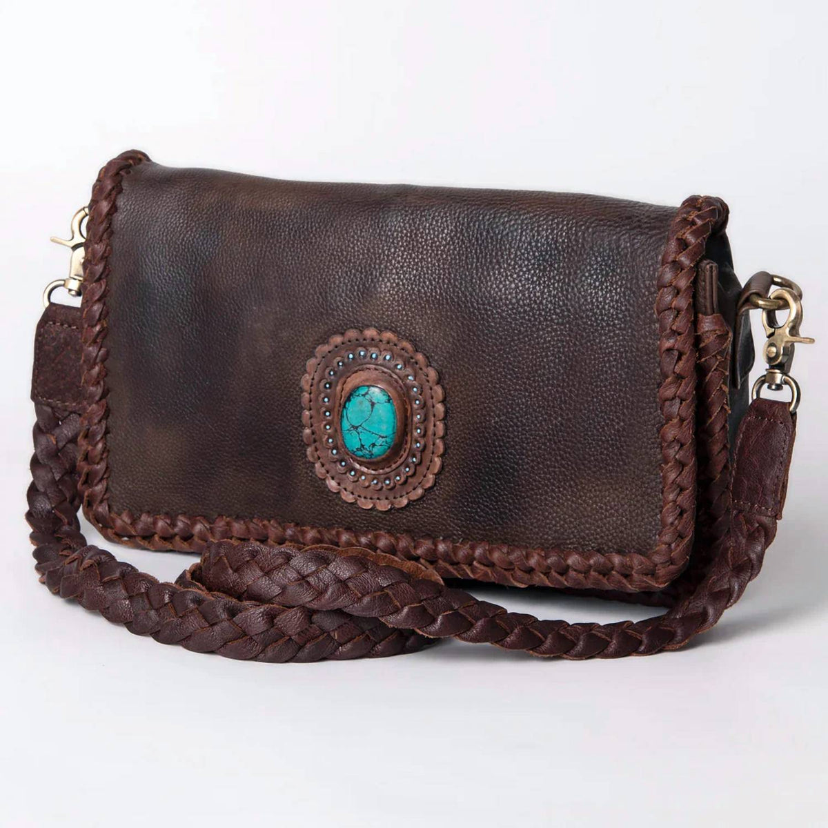 American Darling - Women's Smooth Leather Braid Purse