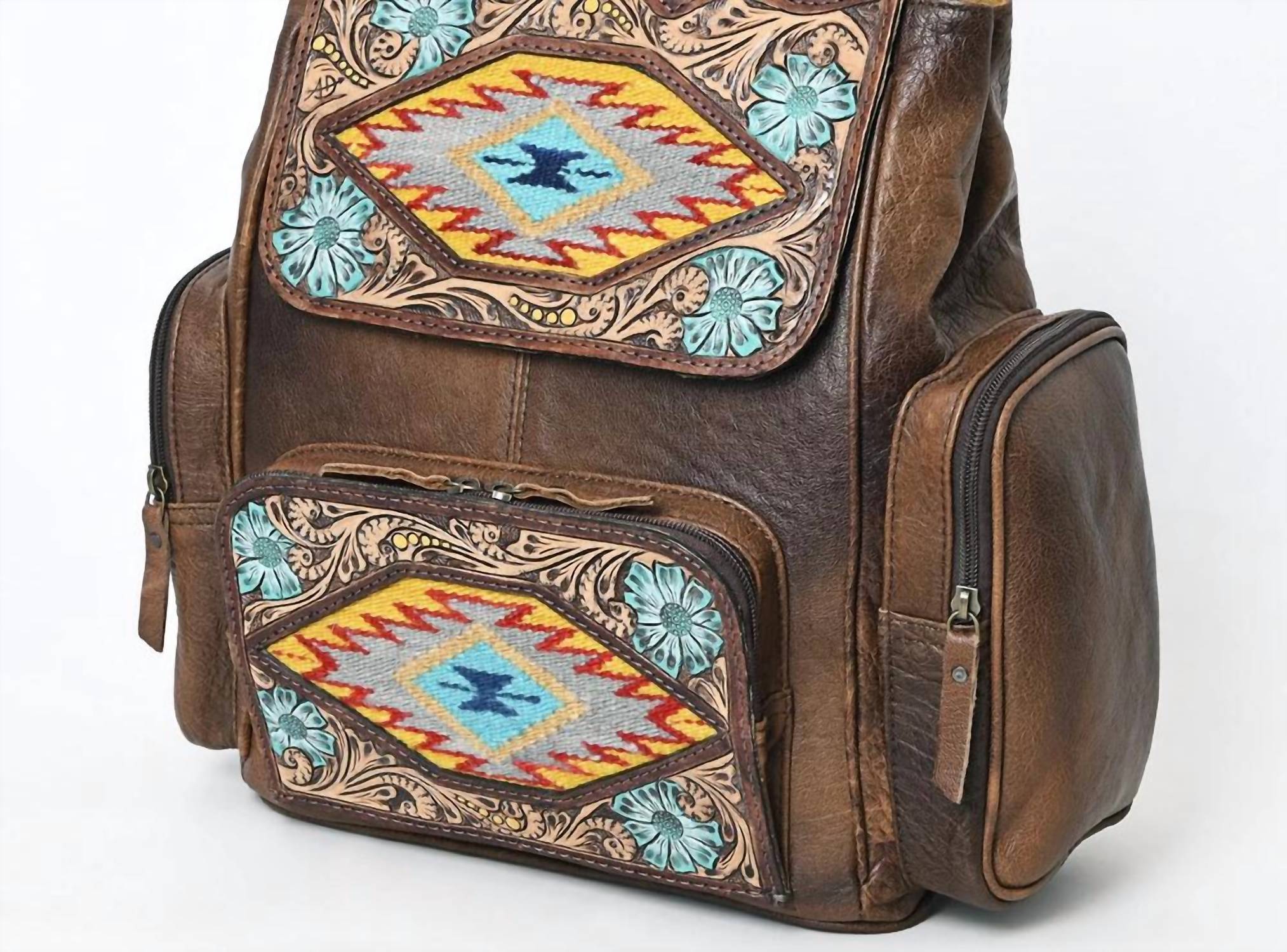 American Darling - Women's Full Grain Leather Backpack - backpacks - bags - brown
