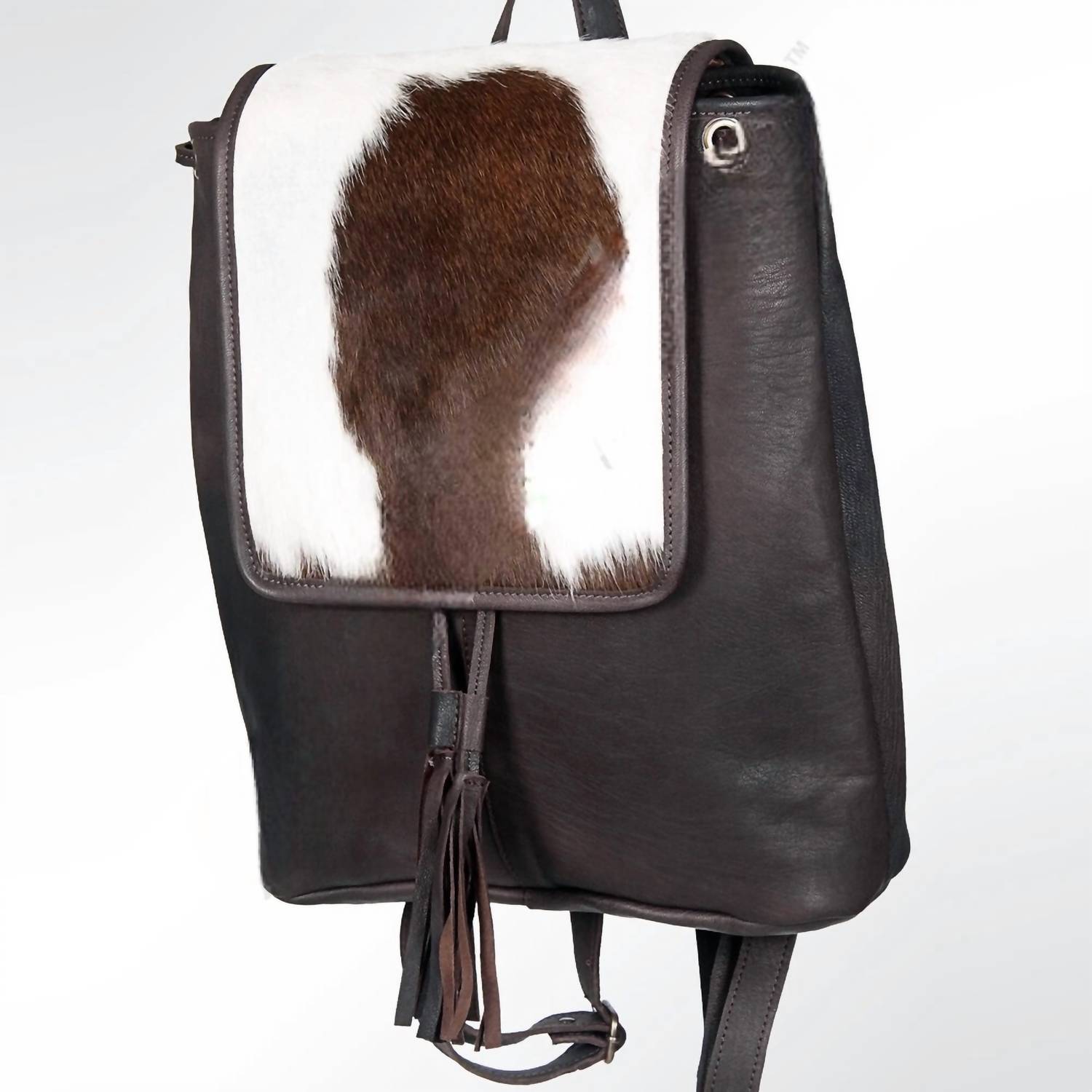 American Darling - Women's Hair On Leather Backpack - backpacks - bags - black