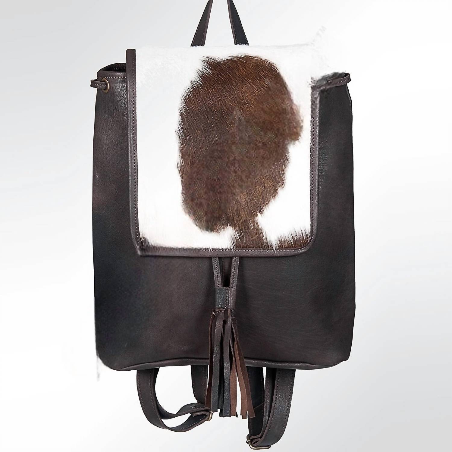 American Darling - Women's Hair On Leather Backpack - backpacks - bags - black