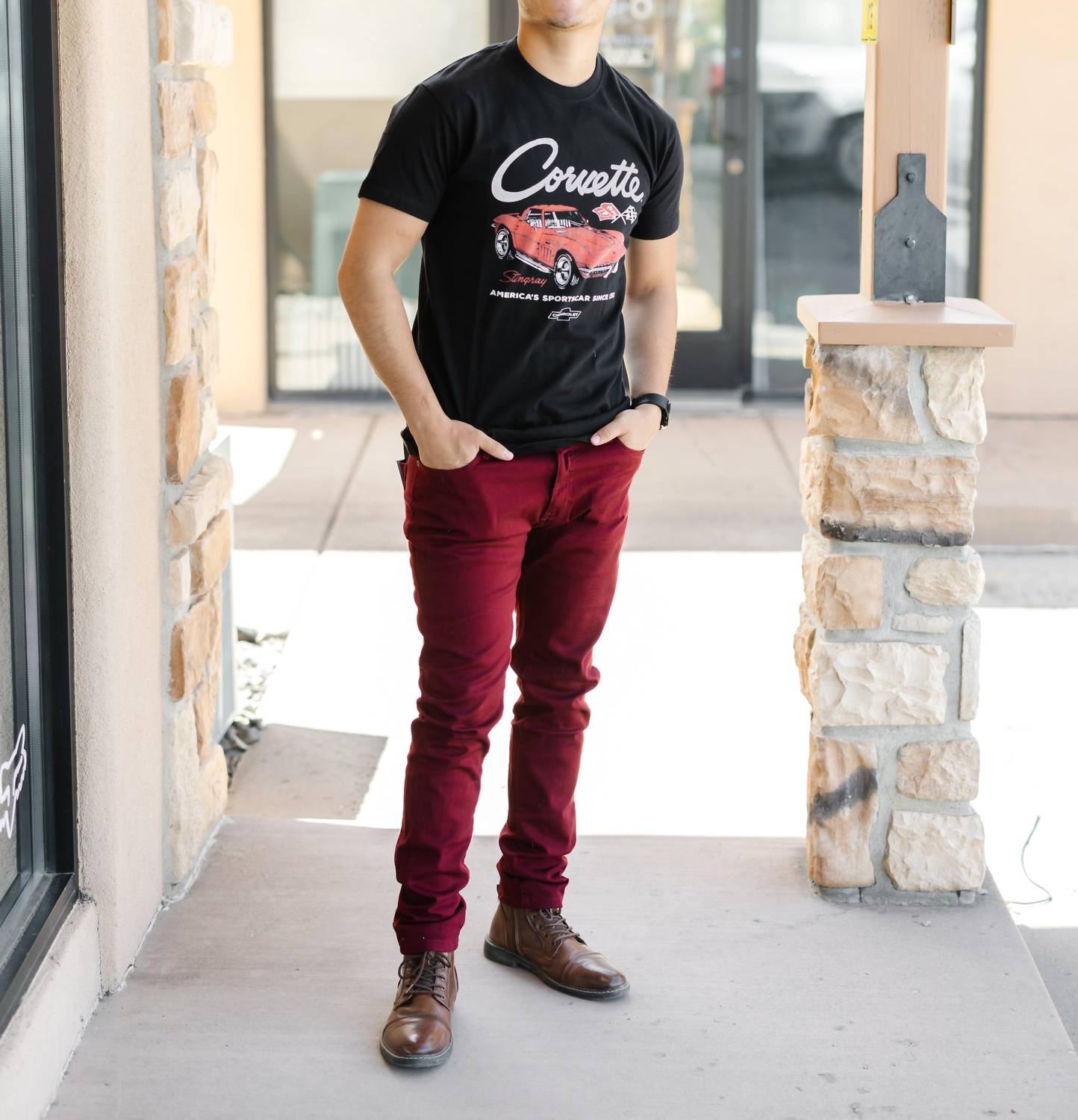 American Needle - Chevrolet Corvette Burton Tee - black - clothing - cotton