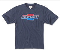 American Needle - Men's Chevrolet Bowtie Brass Tacks Tee - blue - clothing - cotton