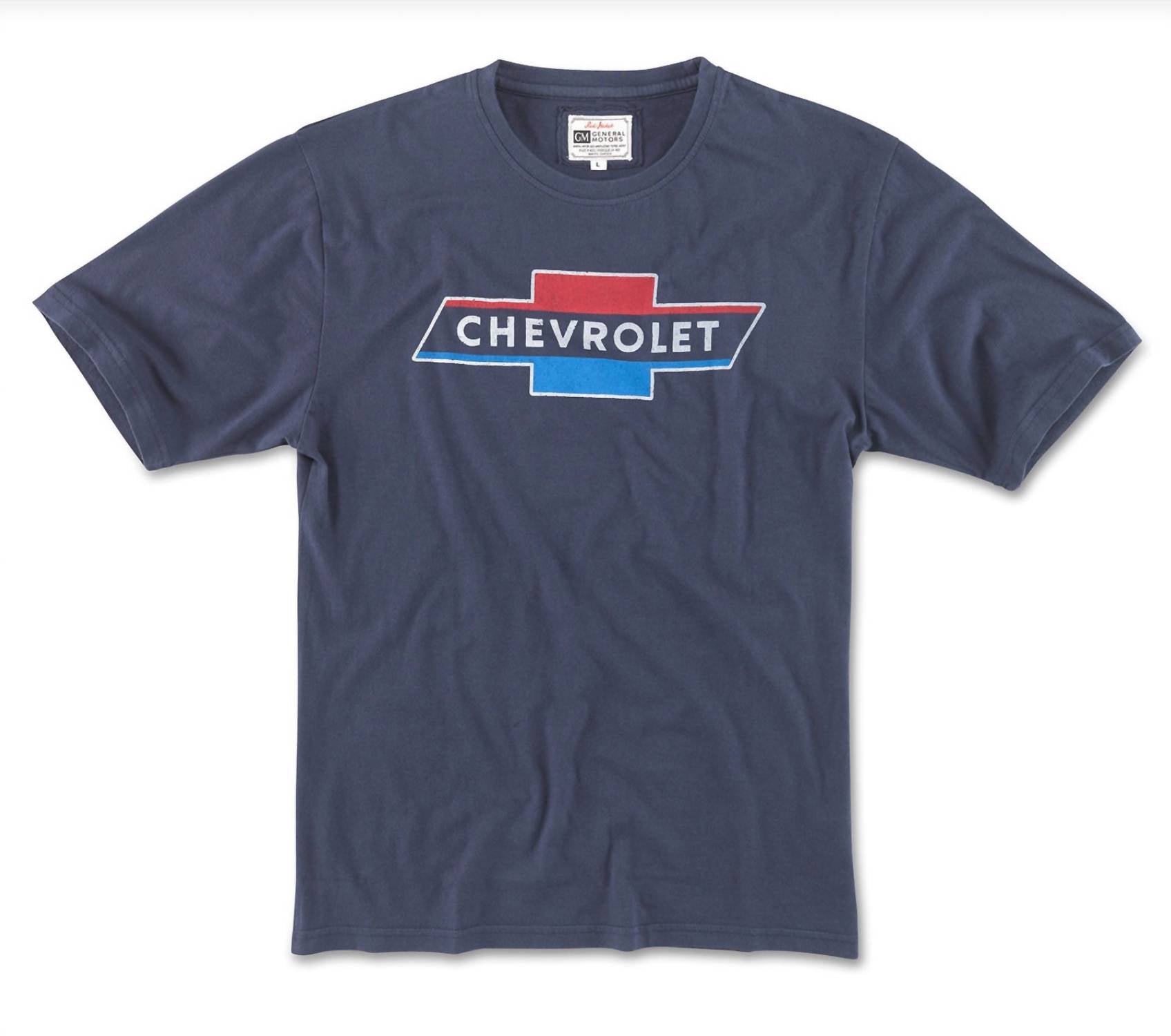 American Needle - Men's Chevrolet Bowtie Brass Tacks Tee - blue - clothing - cotton