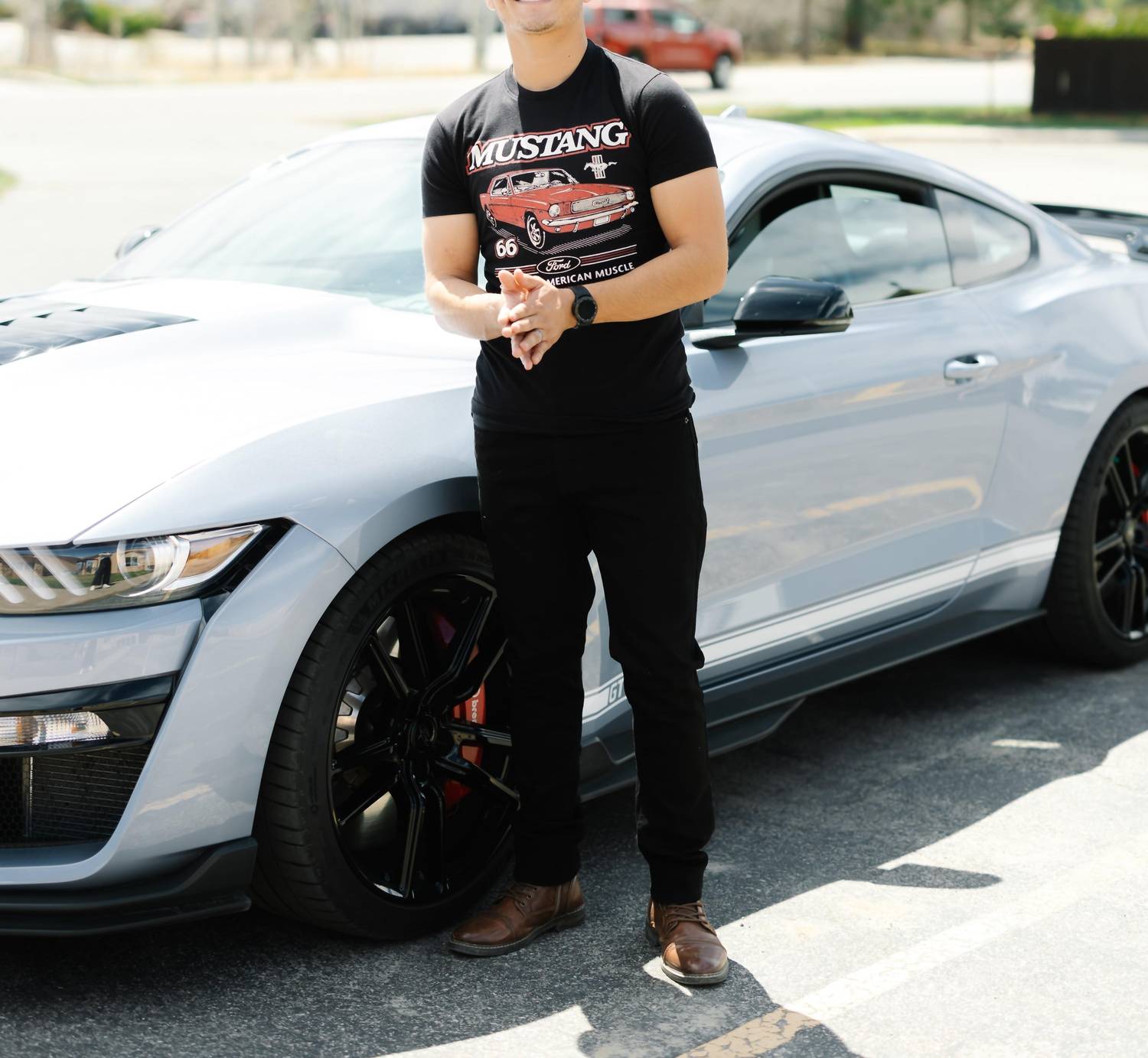 American Needle - Men's Ford Mustang Burton Tee - black - clothing - cotton