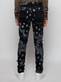 Amiri - Flocked Bandana Jeans