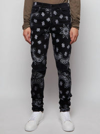 Amiri - Flocked Bandana Jeans