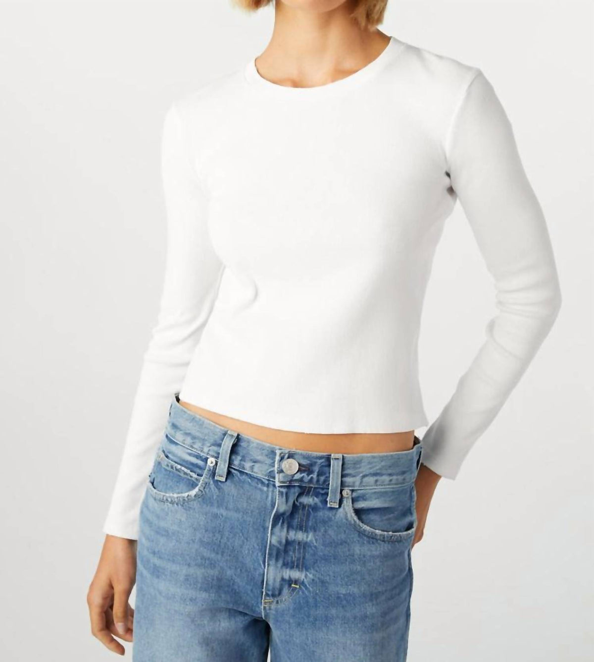 Amo - Slim Rib Long Sleeve Tee