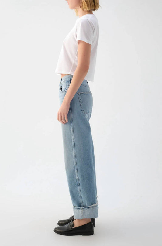 Amo - Sonia Cuff Jean - blue - clothing - denim