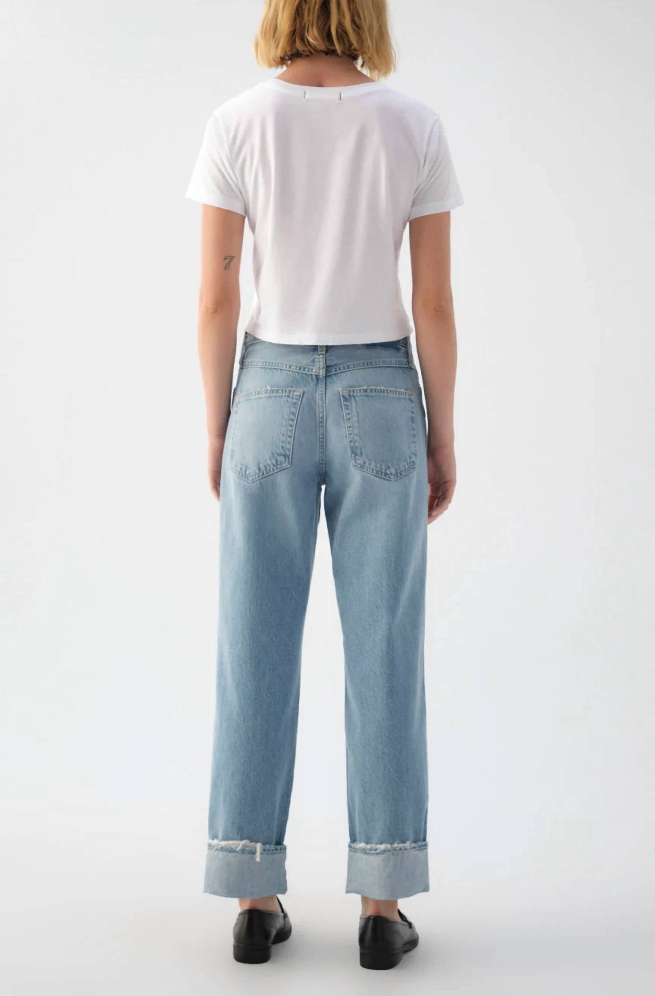 Amo - Sonia Cuff Jean - blue - clothing - denim