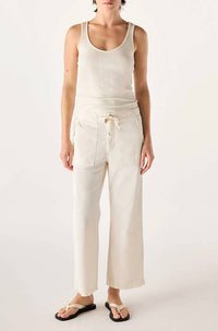 Amo - Women's Easy Drawstring Slouch Crop Pants