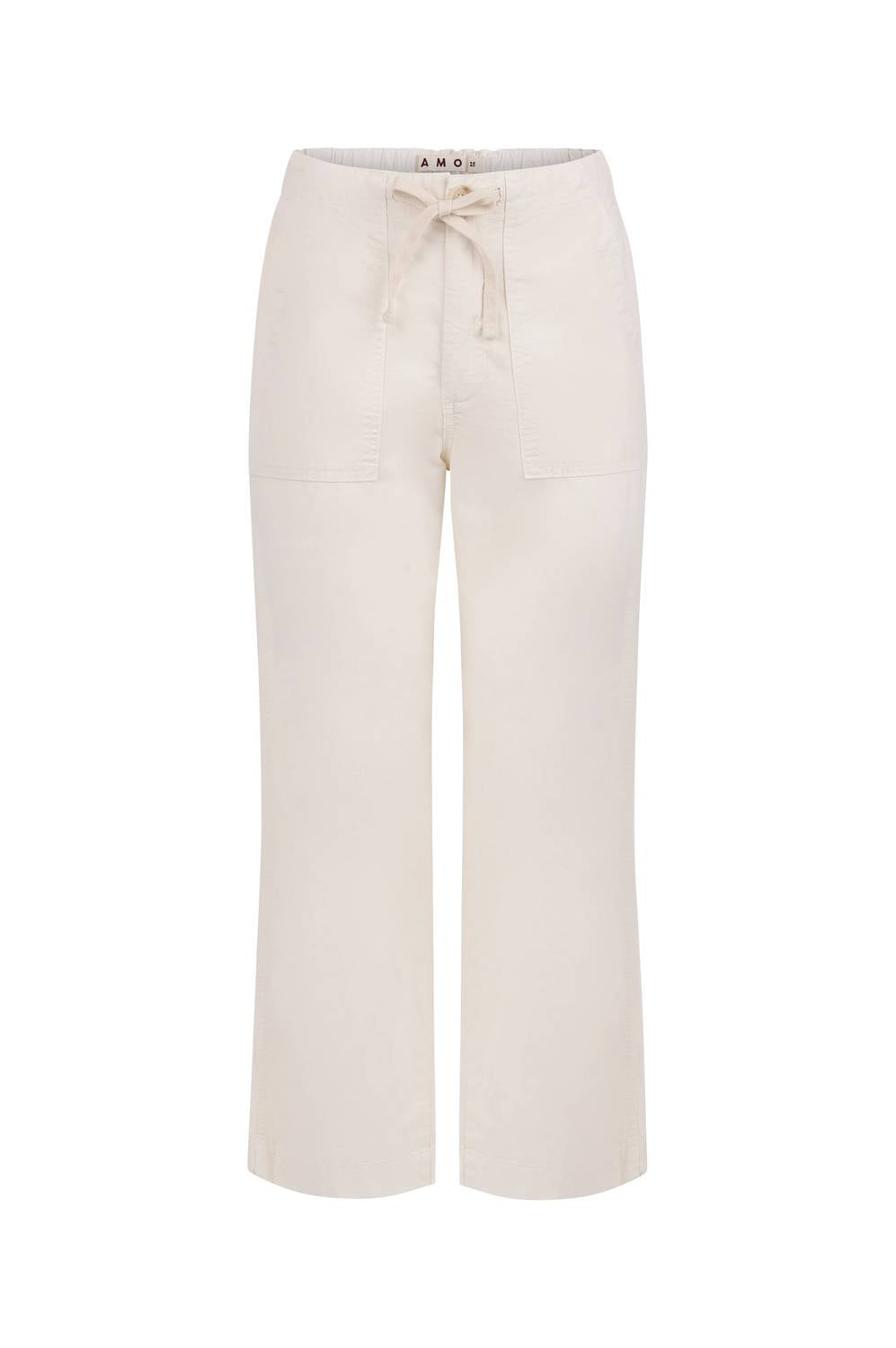Amo - Women's Easy Drawstring Slouch Crop Pants