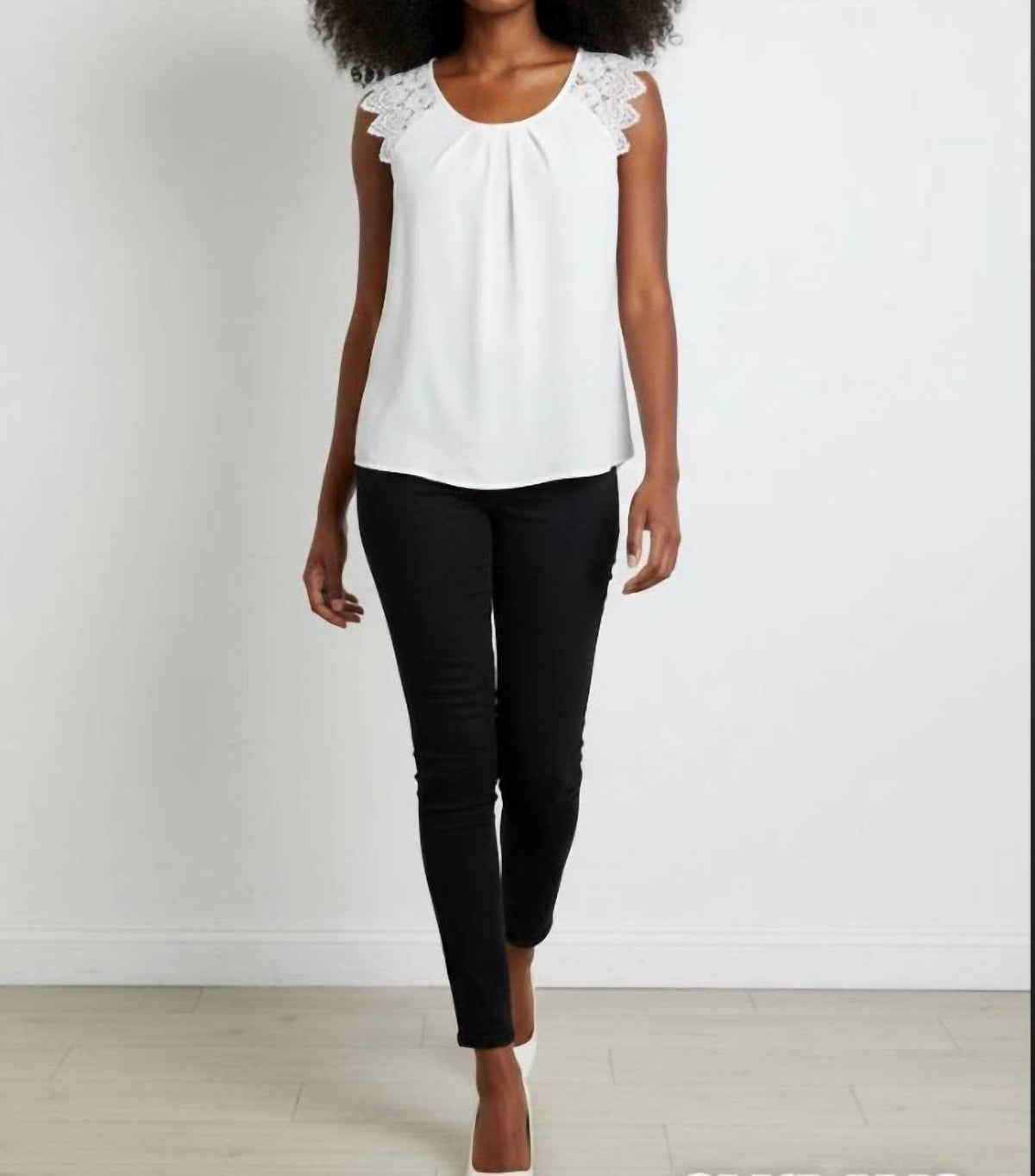 Amoli - Lace Sleeve Blouse