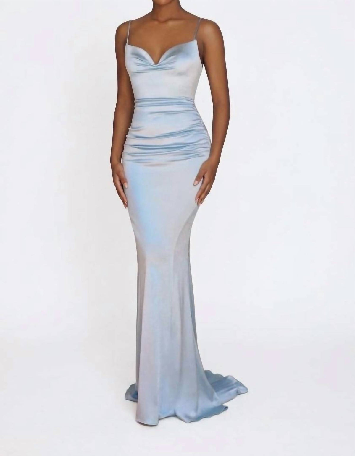 Amoris - Ruched Bow Formal Gown