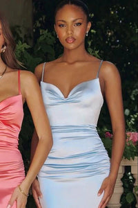 Amoris - Ruched Bow Formal Gown