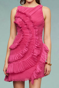 Amur - Emilia Cascade Mini Dress - clothing - dresses - mini