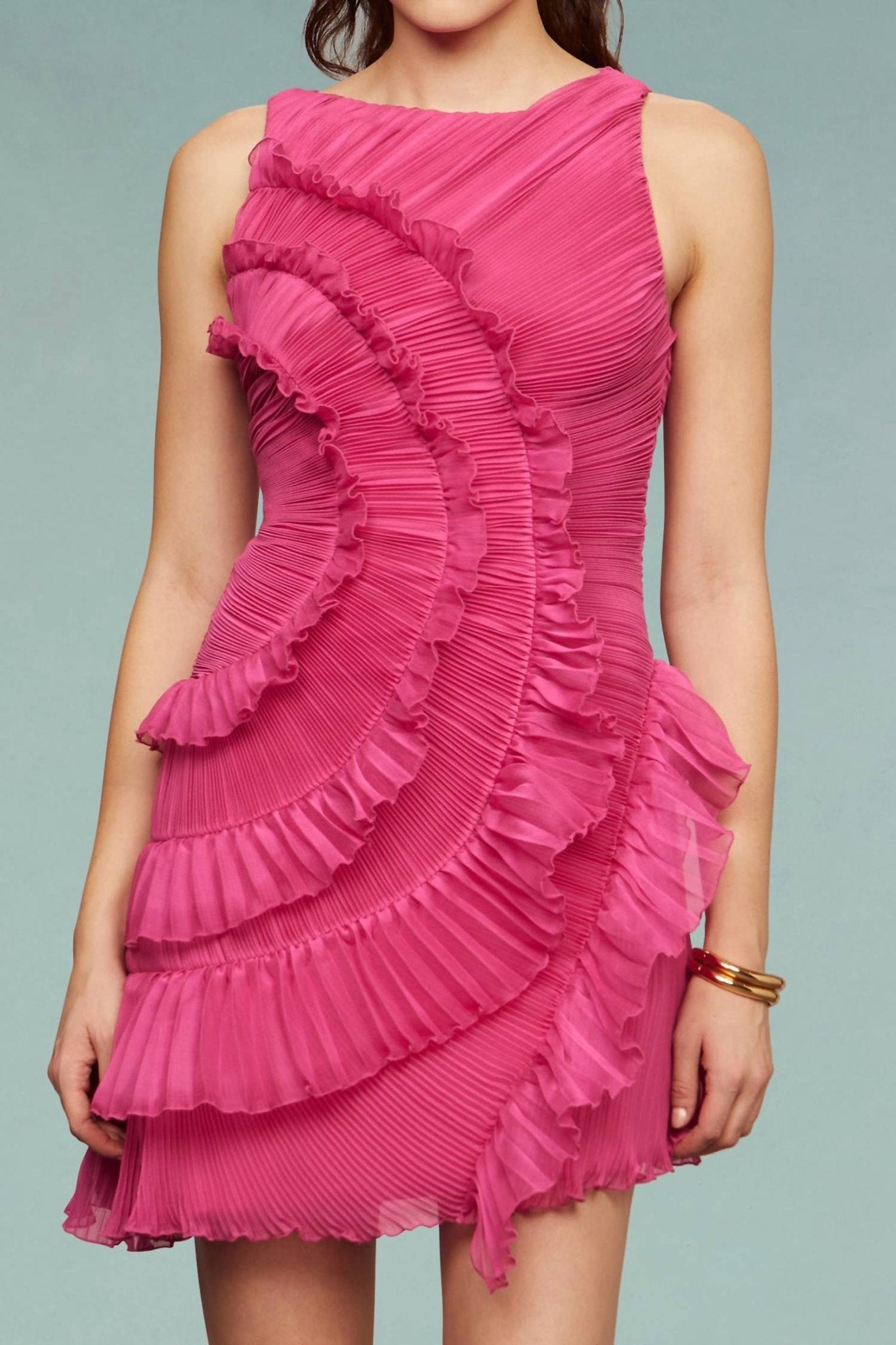 Amur - Emilia Cascade Mini Dress - clothing - dresses - mini