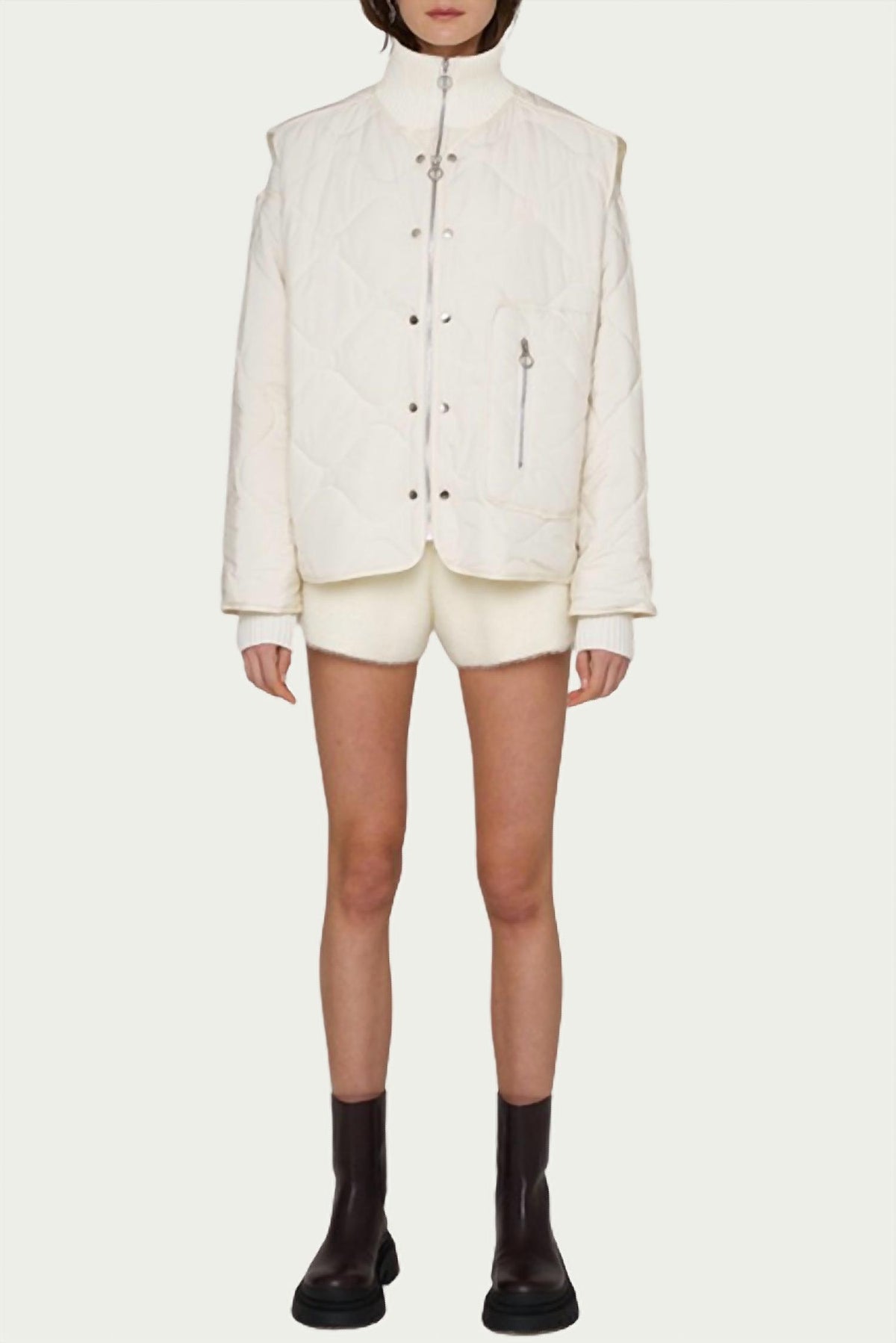 ASH QUILTED PADDED REMOVABLE SHELL JACKET