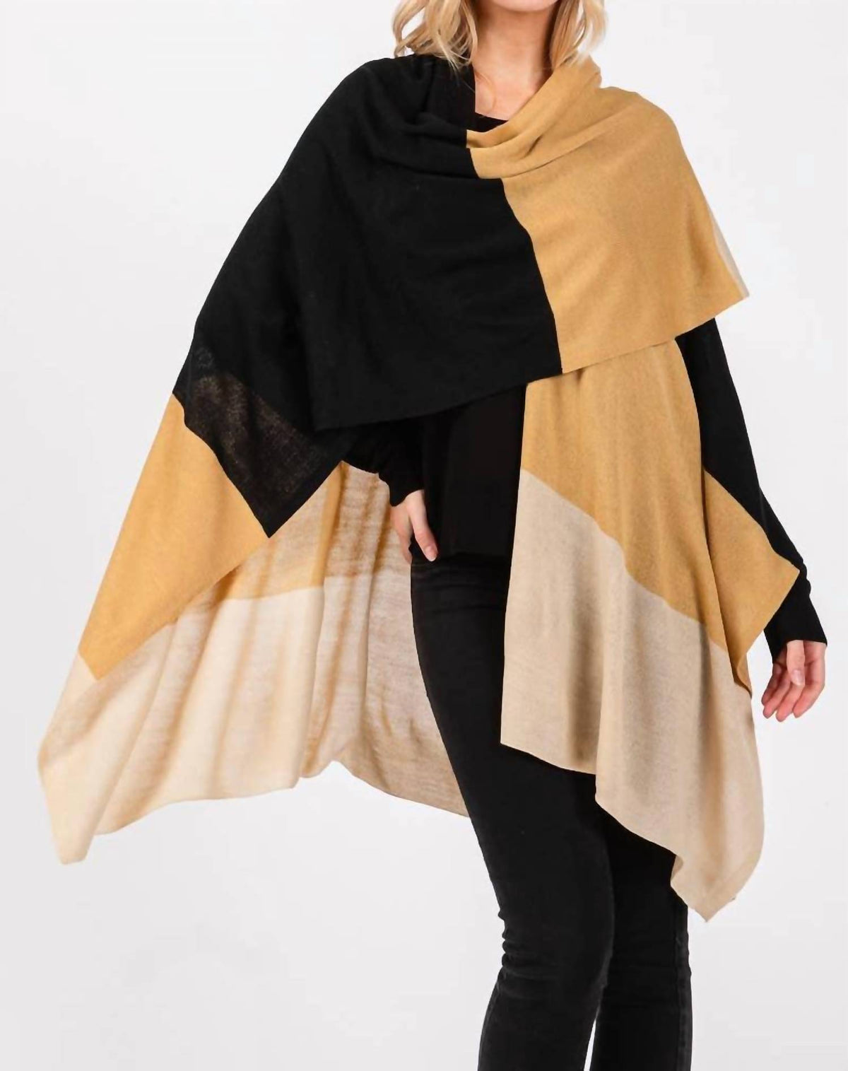 Anarchy Street - Three Tone Ruana Poncho